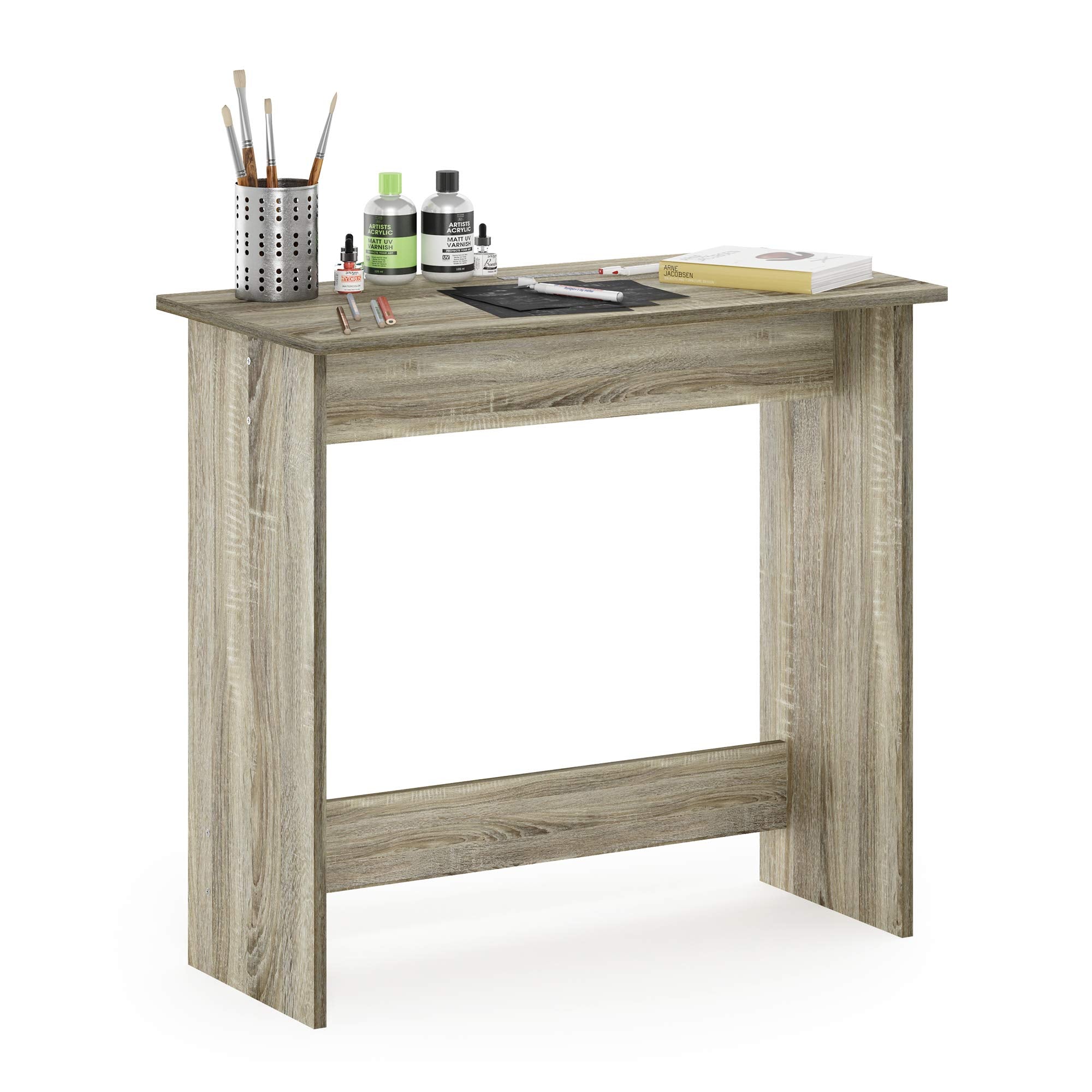 Furinno Simplistic Computer Desk, Study Desk, Writing Desk, Sonoma Oak, 39.1 (D) x 79.5 (W) x 75.7 (H) cm