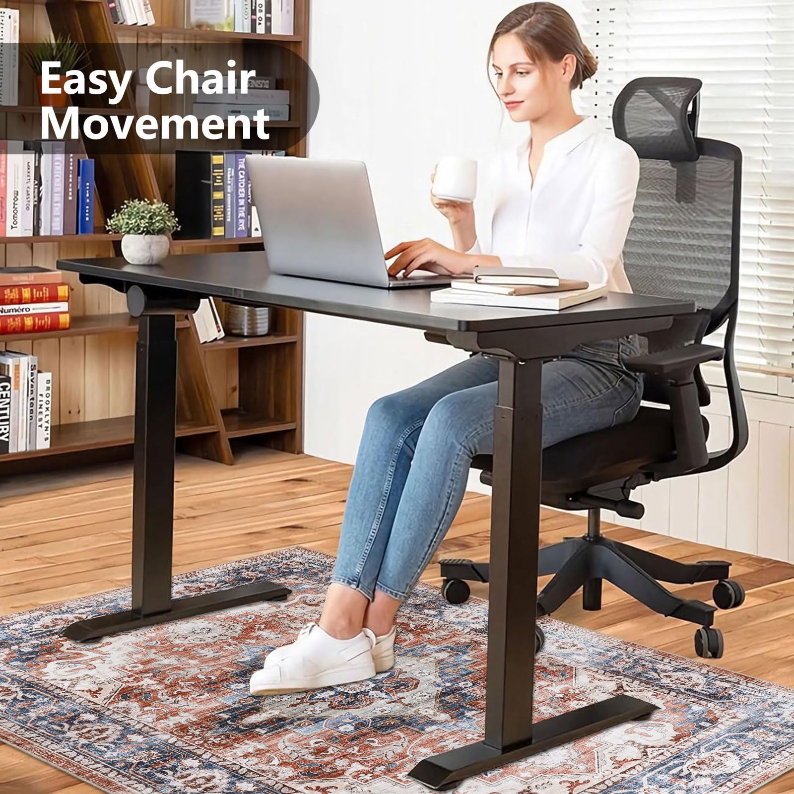 Homcomodar Office Chair Mat for Hardwood Floor 90x120cm, Computer Desk Chair Mat for Hard Floor