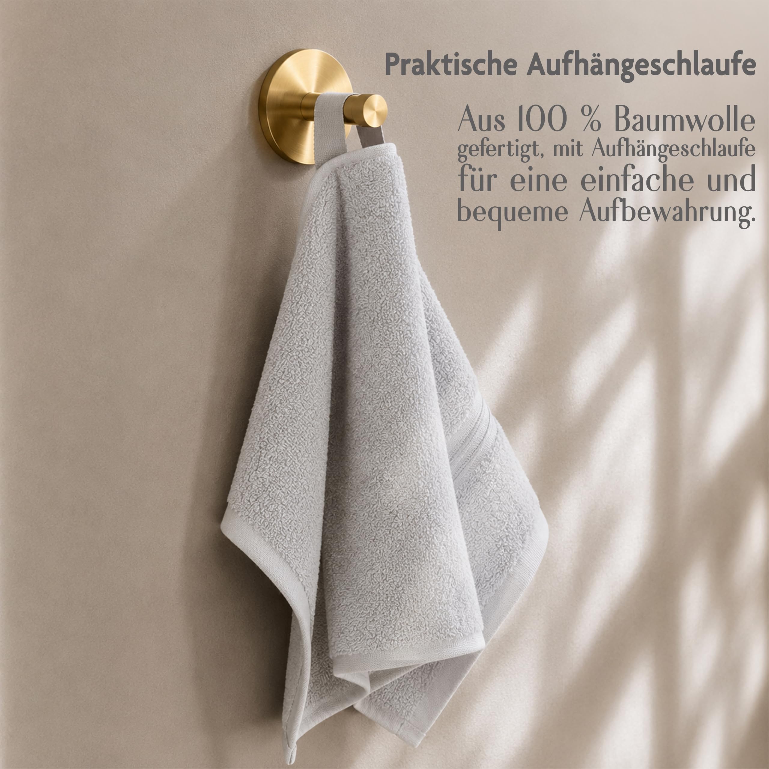 Hammetex Guest Towels Set of 5 30 x 50 cm 100% Cotton Terry Cloth
