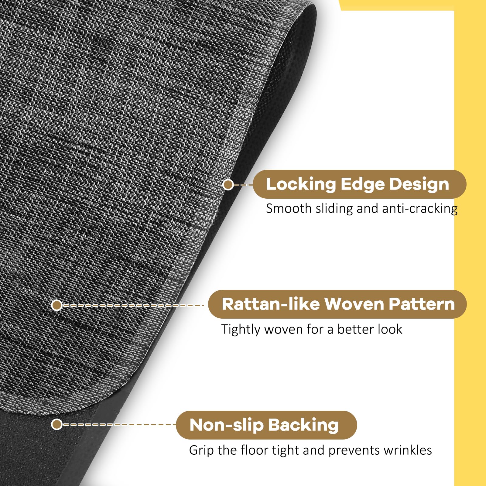 BesWin Office Chair Mat for Hardwood Floors, 90x120cm Non-Slip Hard Floor Protector Mat for Office Chair
