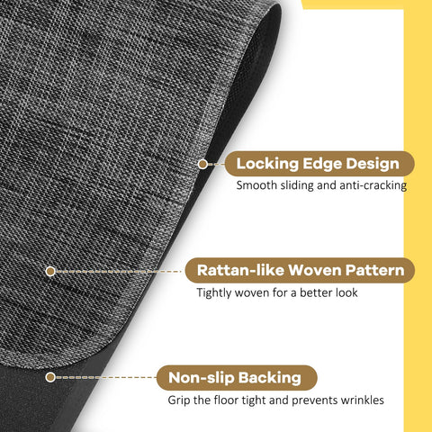 BesWin Office Chair Mat for Hardwood Floors, 90x120cm Non-Slip Hard Floor Protector Mat for Office Chair