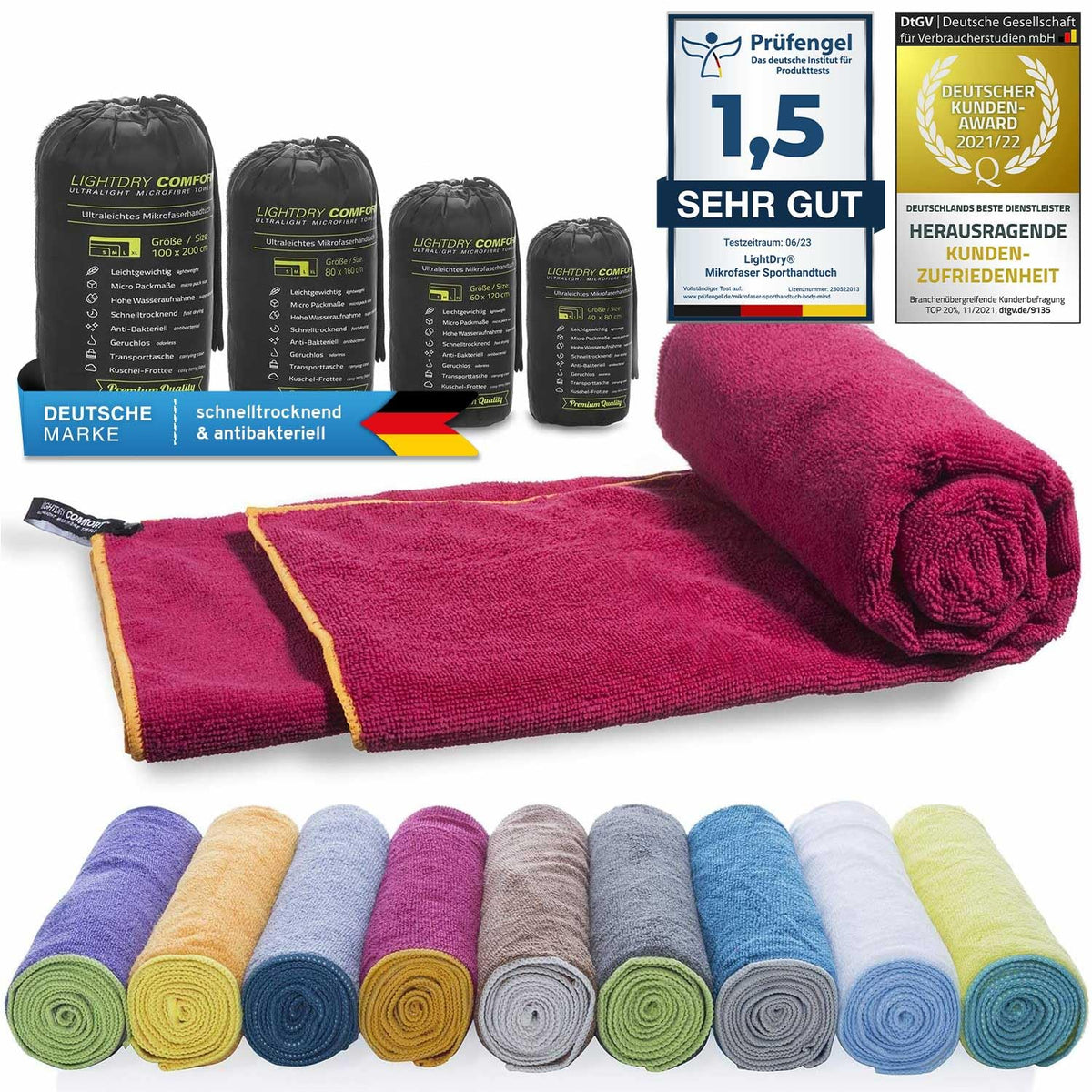 LightDry® Microfiber Sports Towel – Quick-Dry, Soft & Compact