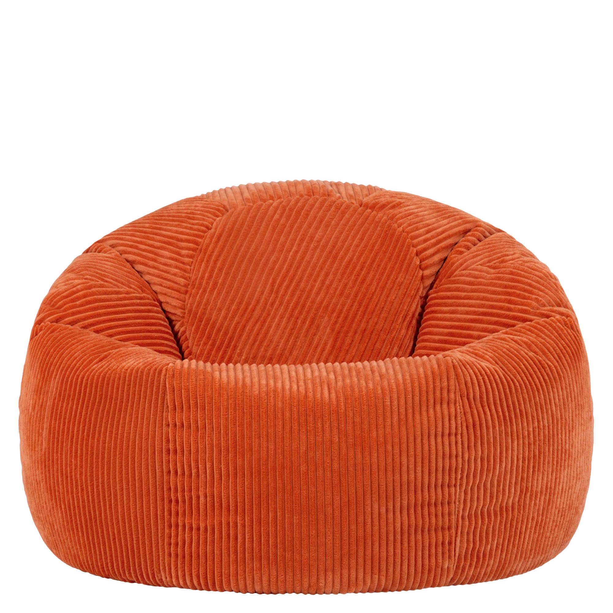 icon Kingston Cord Bean Bag with Filling Included, Set of 2, Orange