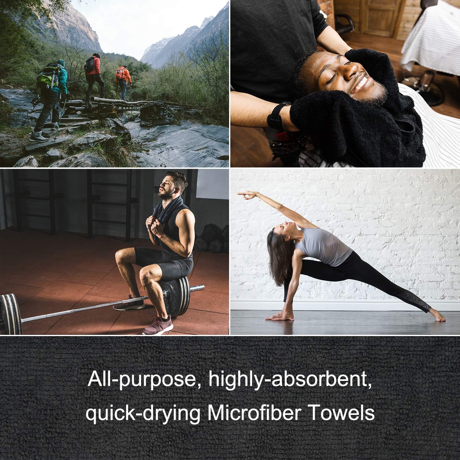 Arkwright Microfiber Gym Towel - Soft Lightweight Quick Dry Hotel Quality Hand Towels, 300 GSM, Sweat Absorbent, Perfect for Workout, Yoga, Spa