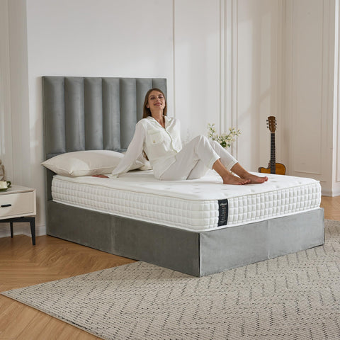 Sana Essentials Double Mattress 4FT6, 7-Zone Pocket Sprung Foam Support for Comfort, Medium Firm Orthopaedic Design, Motion Isolation