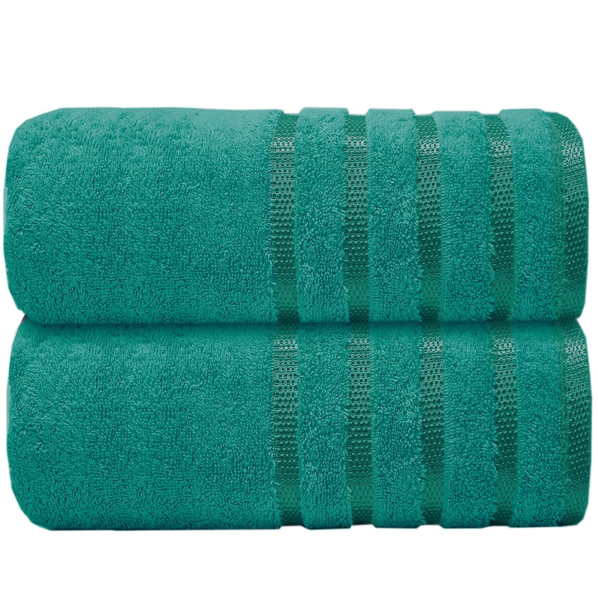 Casabella Deluxe 2 Piece Jumbo Bath sheet 90x180 cm 100% Cotton Extra Large Bath Towels Highly Absorbent Jade Green Bath sheets Towels