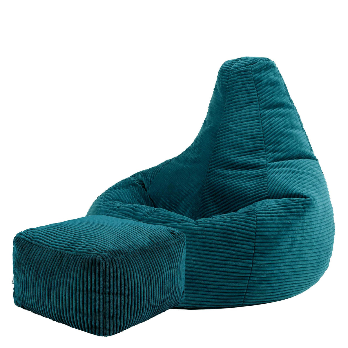 icon Dalton Cord Bean Bag & Footstool with Filling Included, Teal