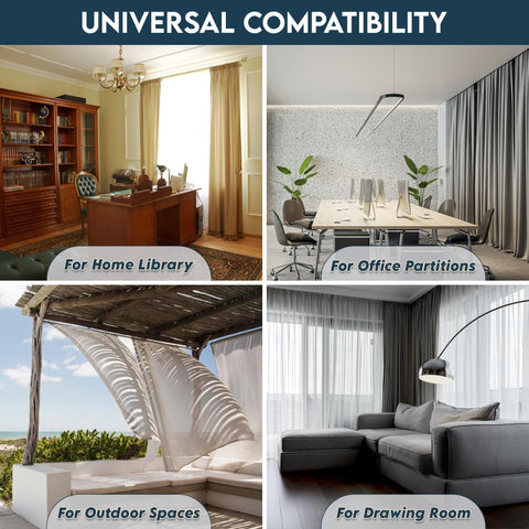 Yuhman 60 Pack Metal Curtain Hooks – 2.9cm x 1.3cm Premium & Heavy-Duty Curtain Hooks Metal – Ideal for Windows, Doors & Shower Curtains.