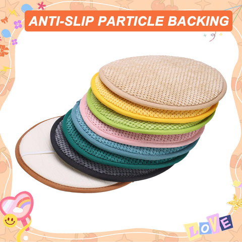 sourcing map Round Stool Cushion, 12 x 12 Inch Round Seat Pads with Elastic Straps