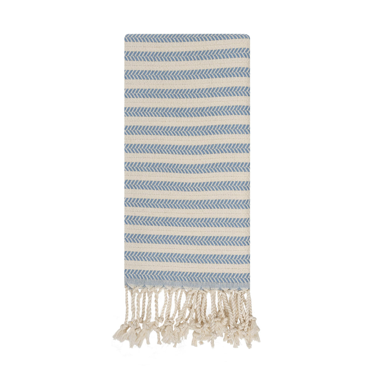 Blue Beach Turkish Towel Striped - 90 x180cm Large Turkish Hammam Peshtemal Towel - Super Absorbent, Quick Dry, Lightweight