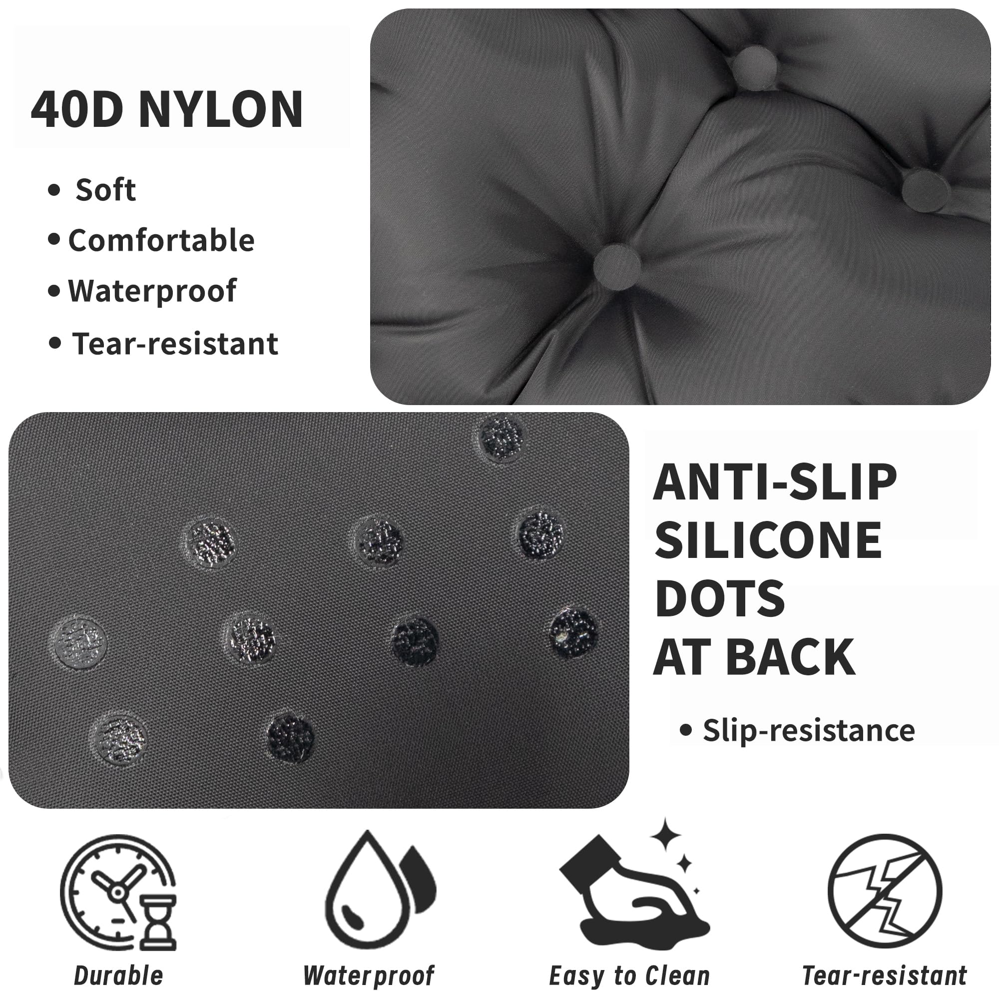 EULANT Thickened Non-slip Inflatable Stadium Seat Cushion,Blow Up Pillow