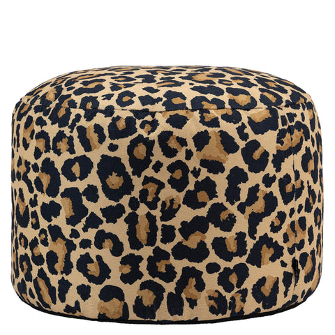 icon Milano Leopard Print Bean Bag Footstool with Filling Included