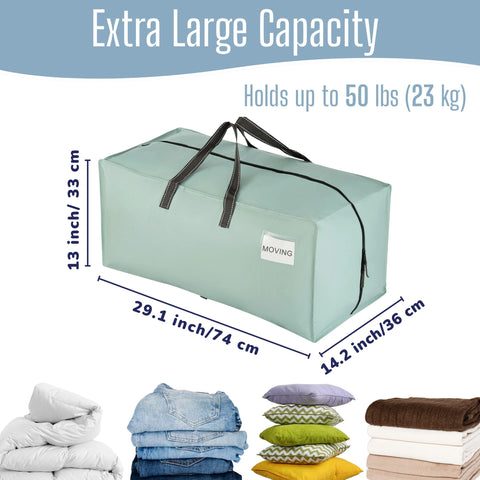 VENO 8 Pack Heavy-Duty Extra Large Moving Bags W/Backpack Straps, Moving House Essentials, Clothes Storage, Packing, Laundry Bags