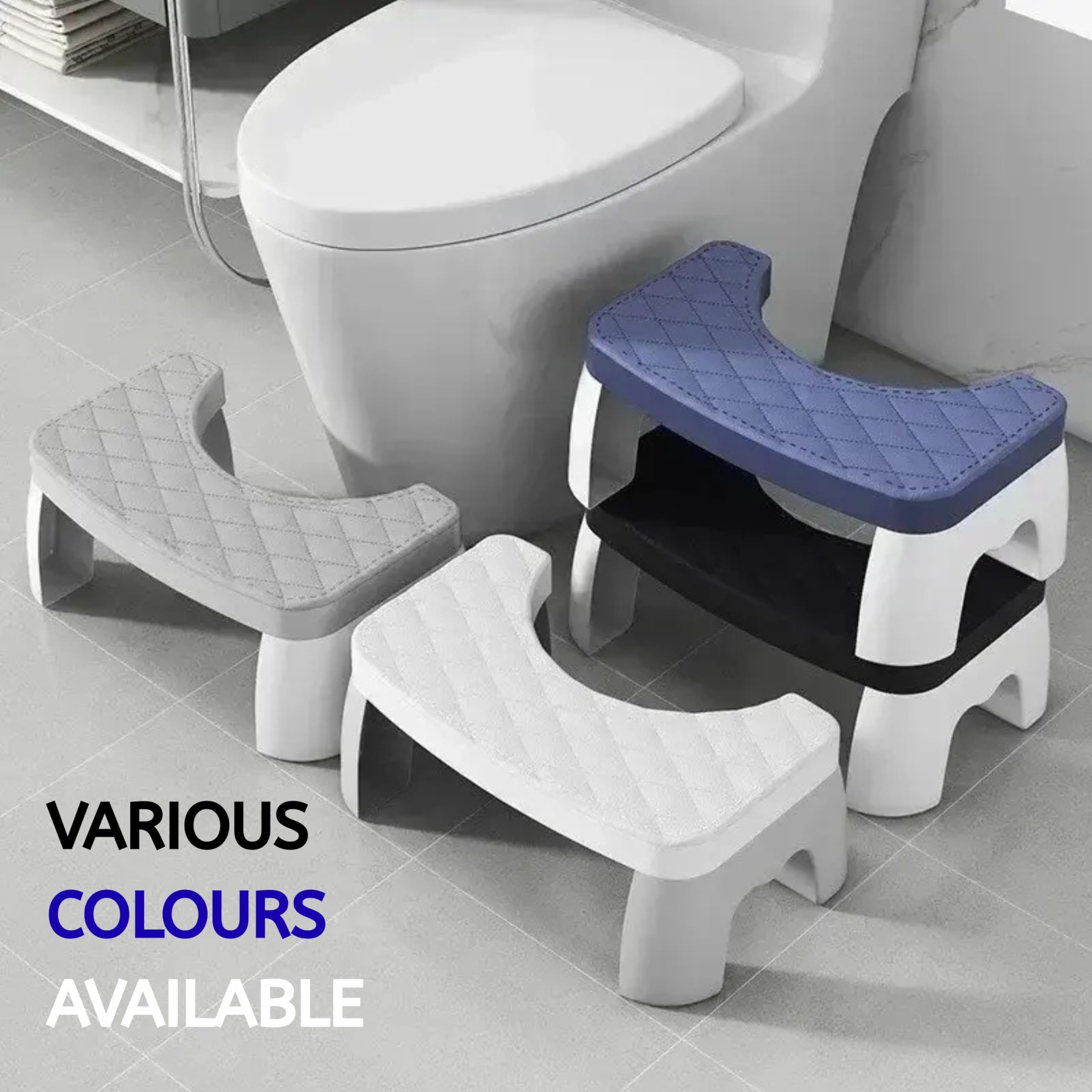 Poop Stool for Adults – Bathroom Toilet Stool for adults | Toilet Step & Foot Rest for Toilet | Ergonomic Poo Stool for Healthy Sitting Position