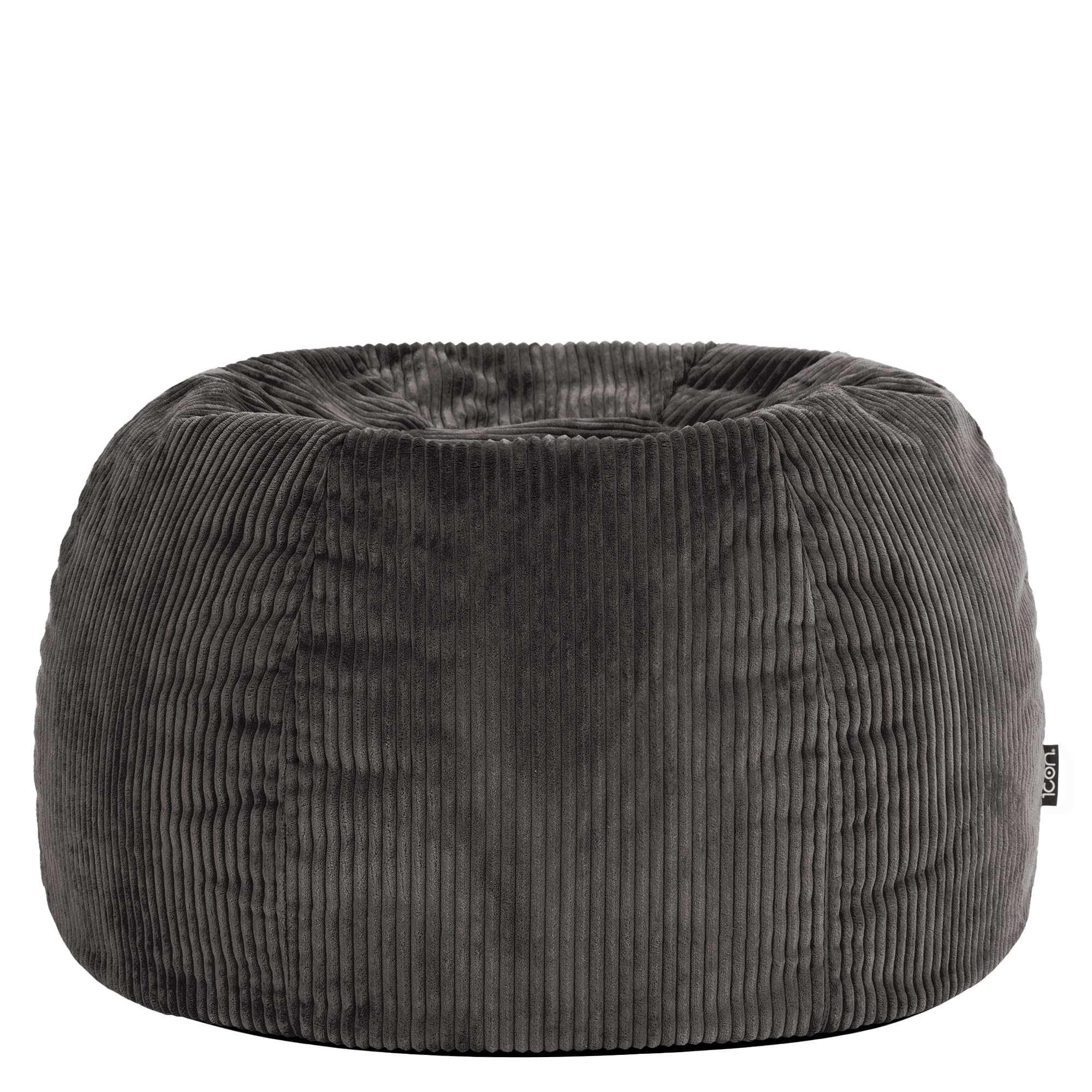 icon Kingston Cord Bean Bag with Filling Included, Set of 2, Grey