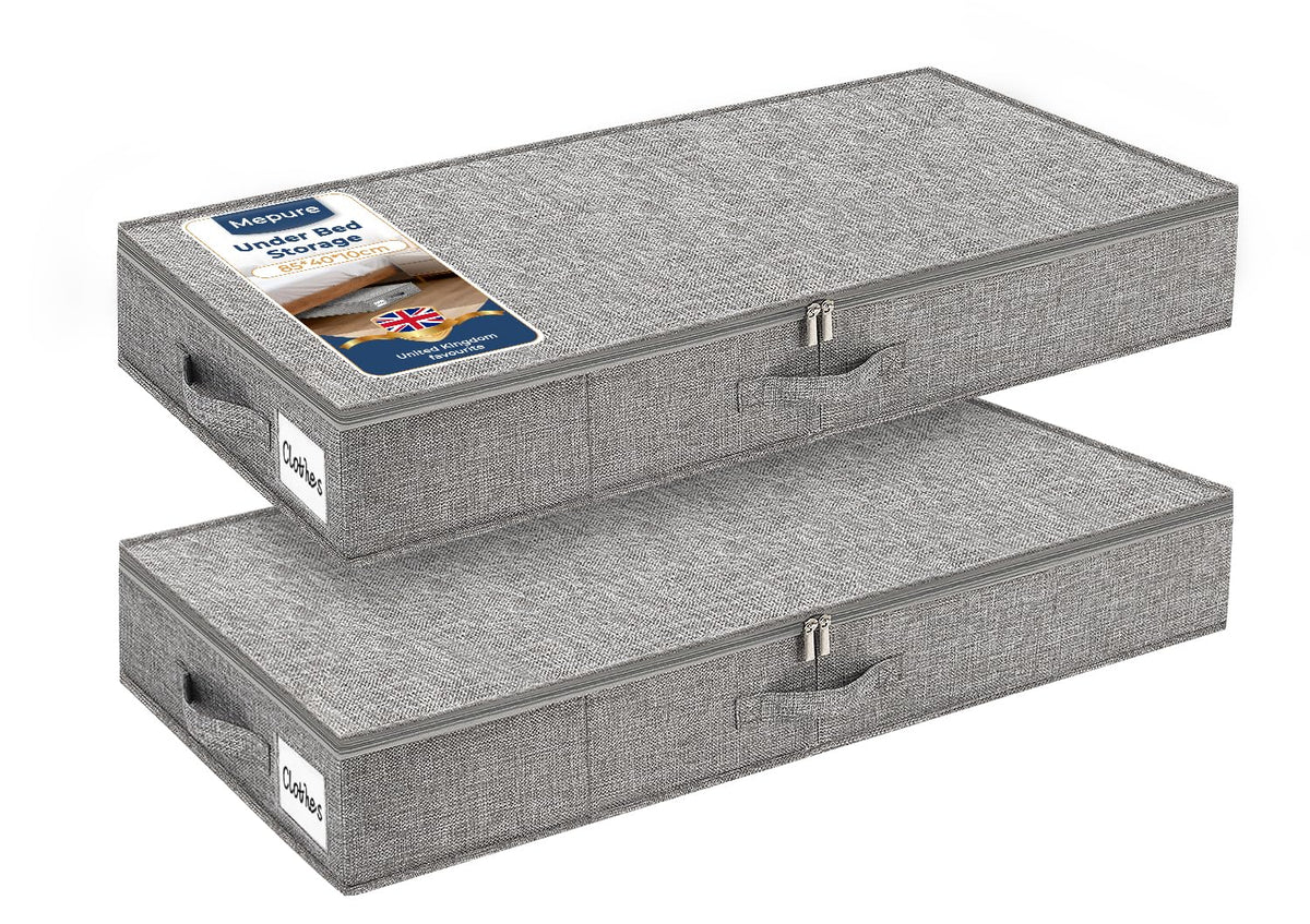 mepure 10cm High Under Bed Storage Low Profile, 85×40×10cm, 2-Pack