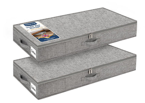mepure 10cm High Under Bed Storage Low Profile, 85×40×10cm, 2-Pack
