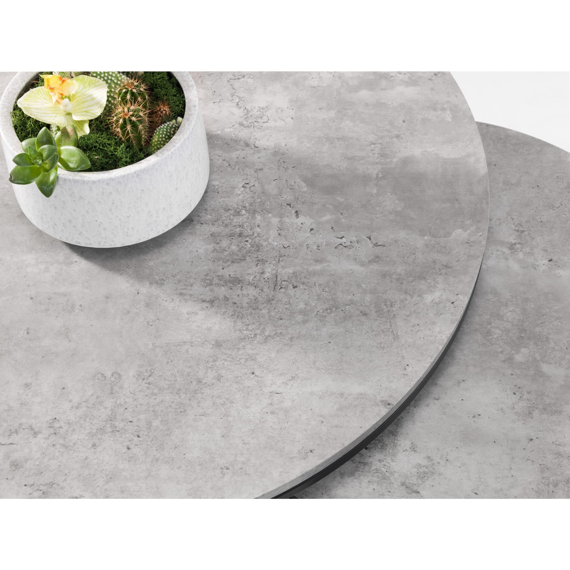 Julian Bowen Staten Nesting Coffee Tables, Concrete Effect - H55 x W40cm
