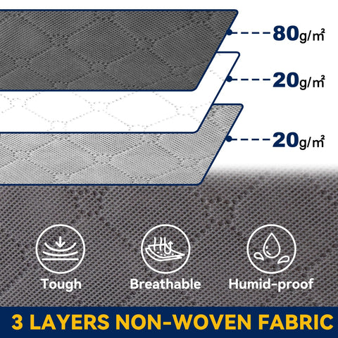 AIOR 2 Pack 90L Under Bed Storage Bags, Large Capacity Closet Organizer Bags for Clothes, Comforters, Blankets, Bedding