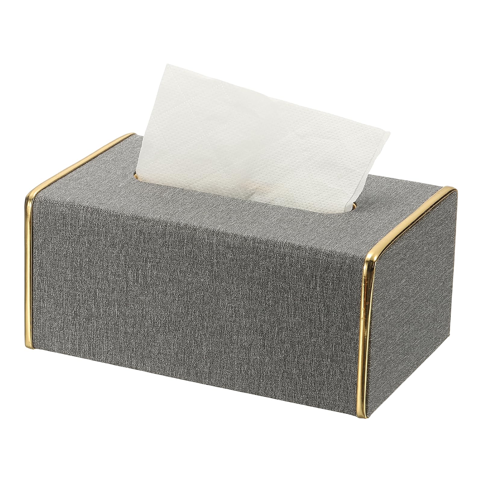 sourcing map Tissue Box Cover, Rectangle Modern Tissue Box Holder with Magnetic Closure for Living Room Bedroom Office Hotel Desk