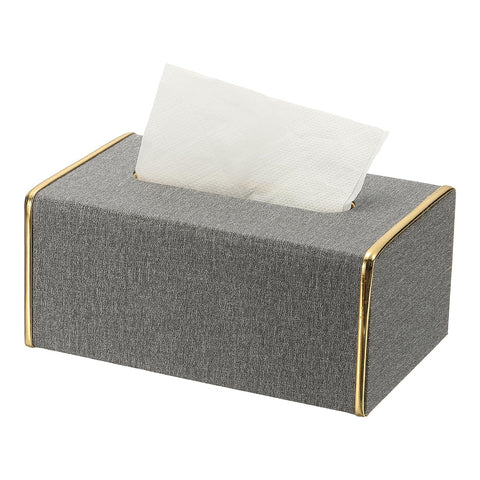 sourcing map Tissue Box Cover, Rectangle Modern Tissue Box Holder with Magnetic Closure for Living Room Bedroom Office Hotel Desk