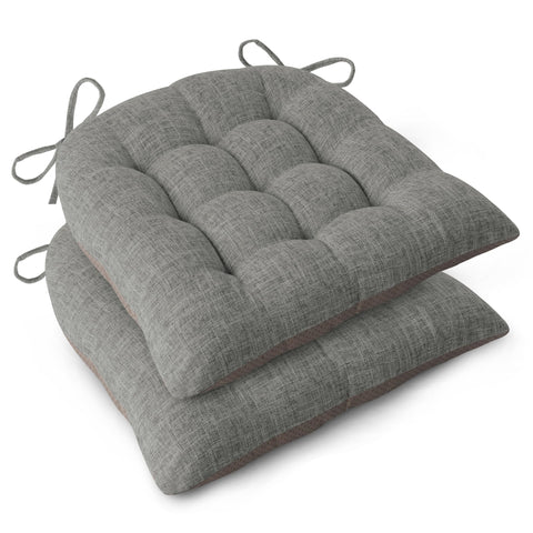 FlyGulls Chair Cushions for Dining Chairs Set of 2 46x42x7.6 cm Light Grey