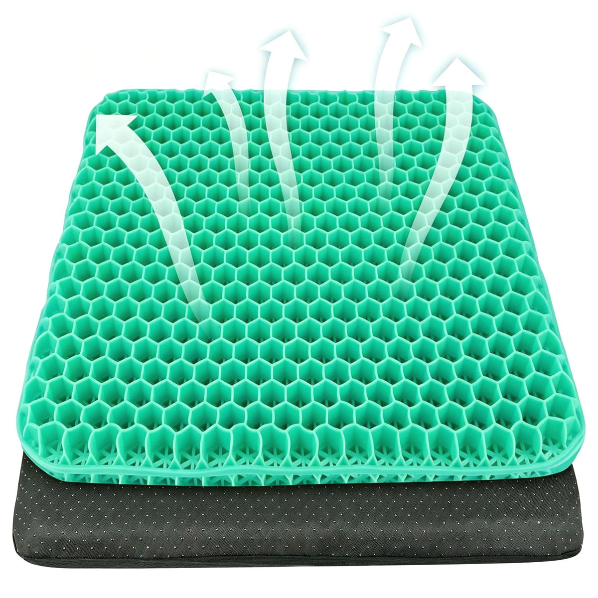 Gel Seat Cushion - Soft Sitter Honeycomb Cushions Double Thick Gel Cushion with Cloth Cover, Cooling & Ergonomic Support Pressure Cushion