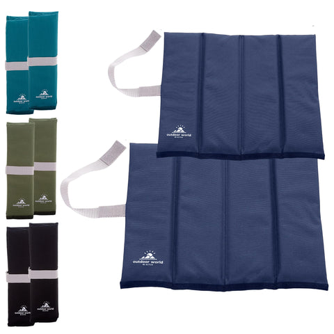 2 x Outdoor World Folding Sit Mats – Lightweight Waterproof Foam Seat Pad for Camping, Hiking, Festivals & Picnics