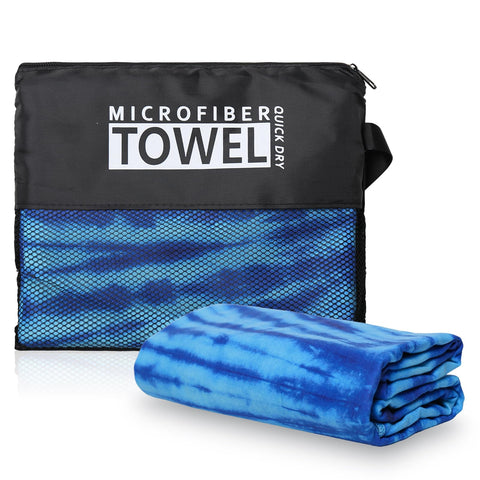 Vorvowry Microfibre Beach Towels for Adults Women Men Extra Large Lightweight Quick Dry Sand Free Travel Towel Double Sided Printing for Swim Sports