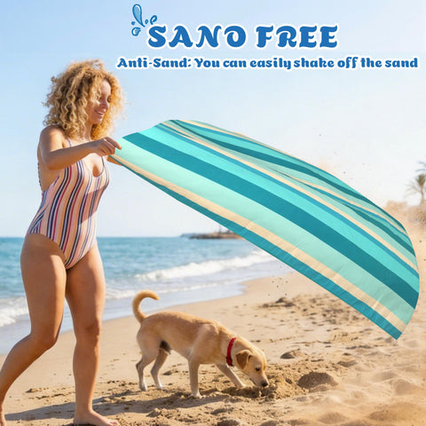 Anavasi Microfibre Beach Towels for Adults, 1 Pack 180 x 90cm 100% Recycled