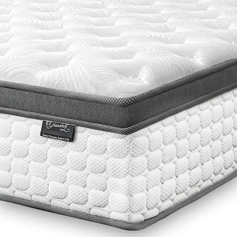 Giovanly 10 Inch Single Size Mattress, Hybrid Mattress in a box Gel Memory Foam, Pocket Springs
