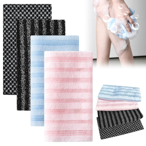 VLUVLA Exfoliating Antibacterial Shower Towel, Japanese Exfoliating Shower Towel, Back Exfoliator, Double-Sided Washcloth