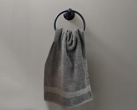Delara A1 HOME COLLECTIONS Organic Cotton Feather Touch Quick Dry 700 GSM Hand Towel, Sharkskin Grey 20"X30" (Pack of 6)