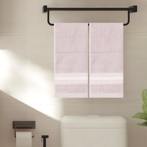 HMETOL 2 Pack Plaid Pattern Comfort and Absorbent Hand Towel Set