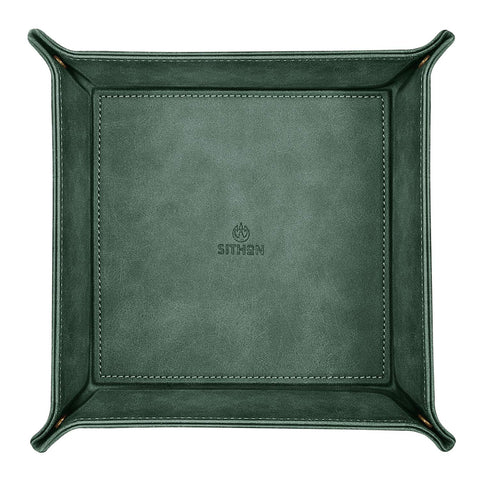 SITHON Valet Tray Premium PU Leather Desktop Storage Organizer