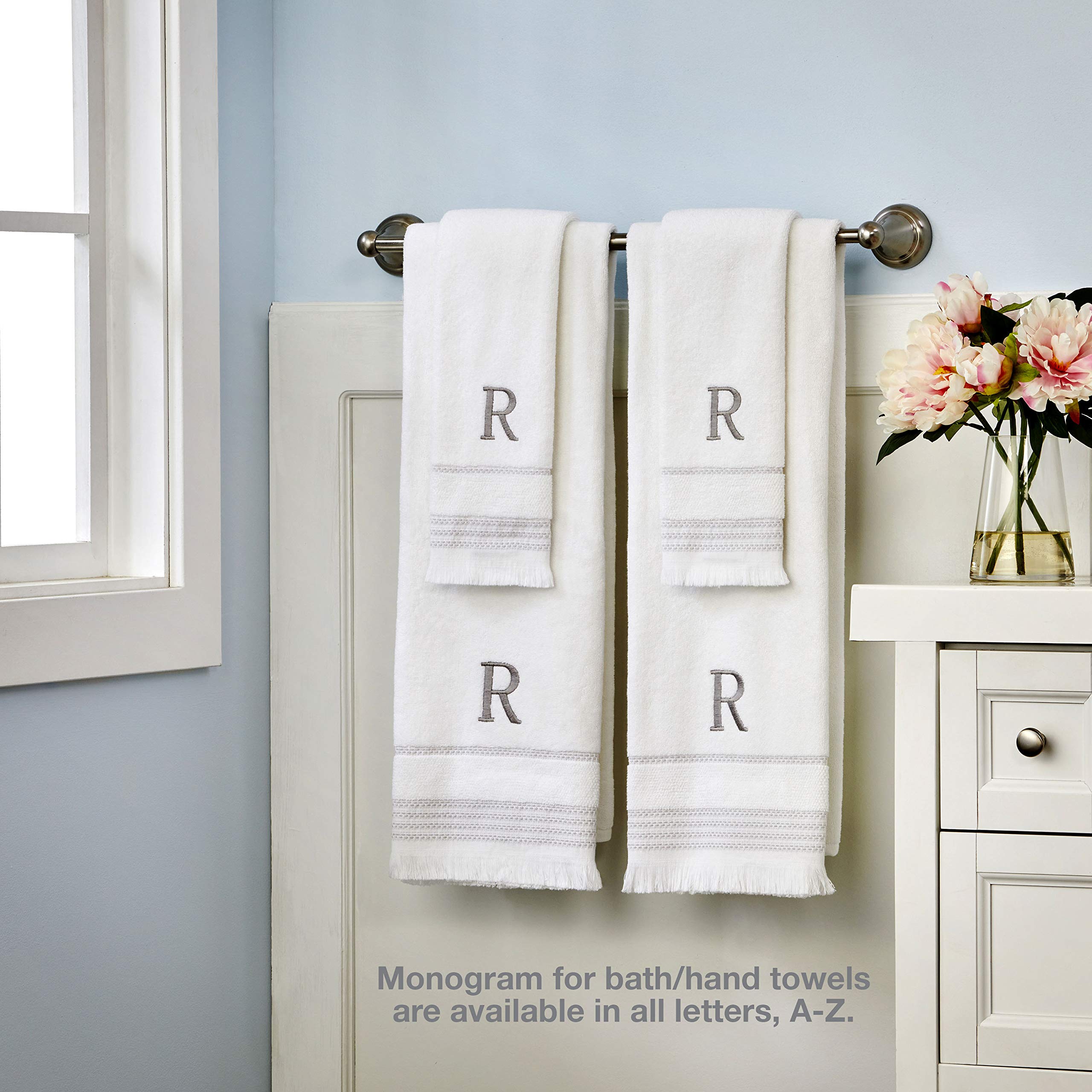 SKL Home Bath Towel, C, Cotton, White, 28x54