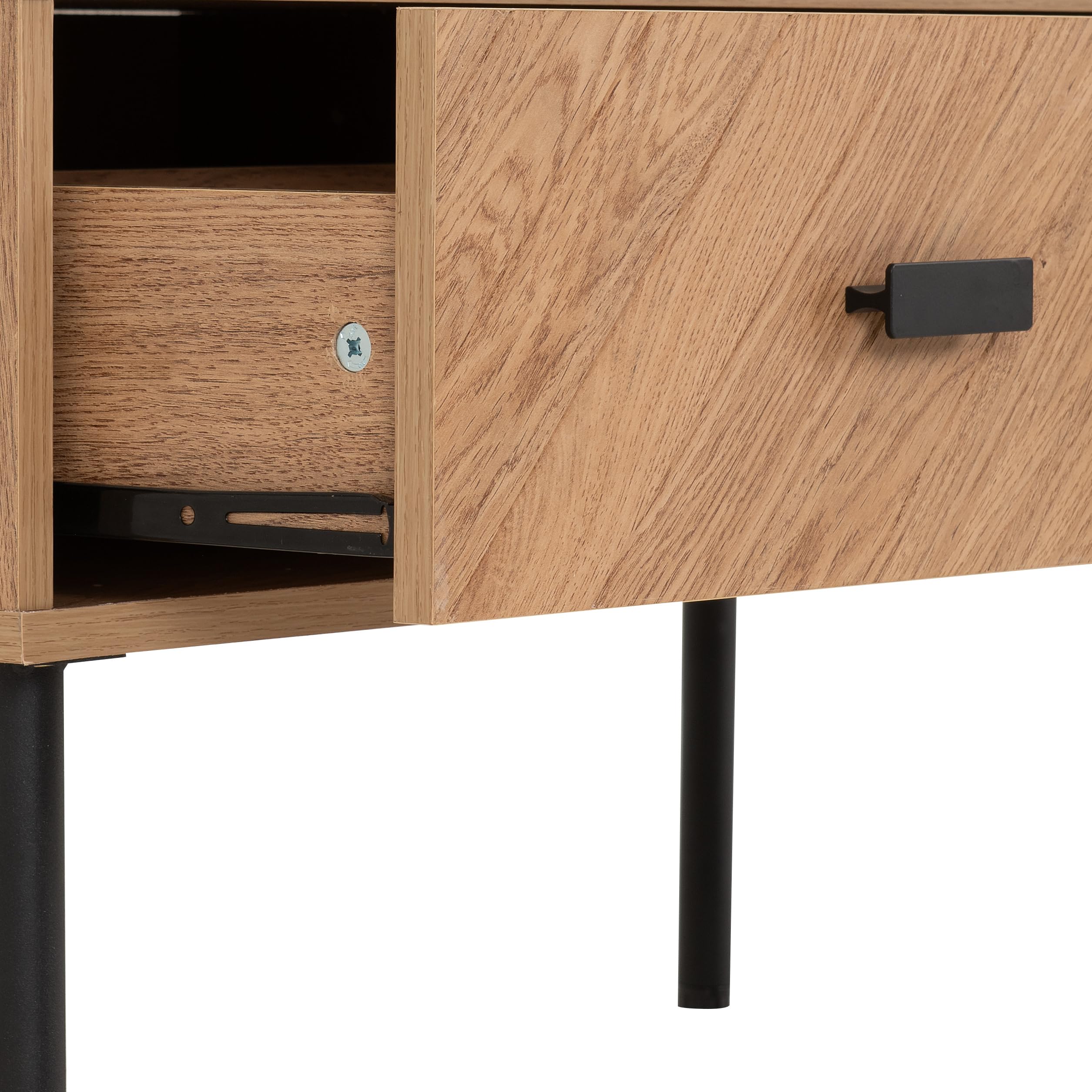 Seconique Leon 2 Drawer Coffee Table in Medium Oak Effect