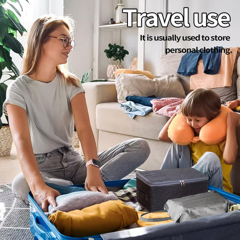 Lockable Box, Medicine Storage Box Boxes Storage with Lock, Foldable Storage Box, Mini Lock, 2 Storage Bags for Socks and Underwear, Waterproof