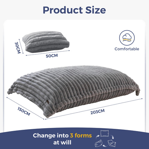 MAXYOYO Giant Bean Bag Chair,Faux Fur Lazy Lounge Chair with Foam Filling