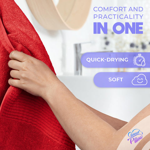 Cloud Pillow Set of 2 Bath Towels 70 x 140 cm, 100% Cotton, Oeko-TEX