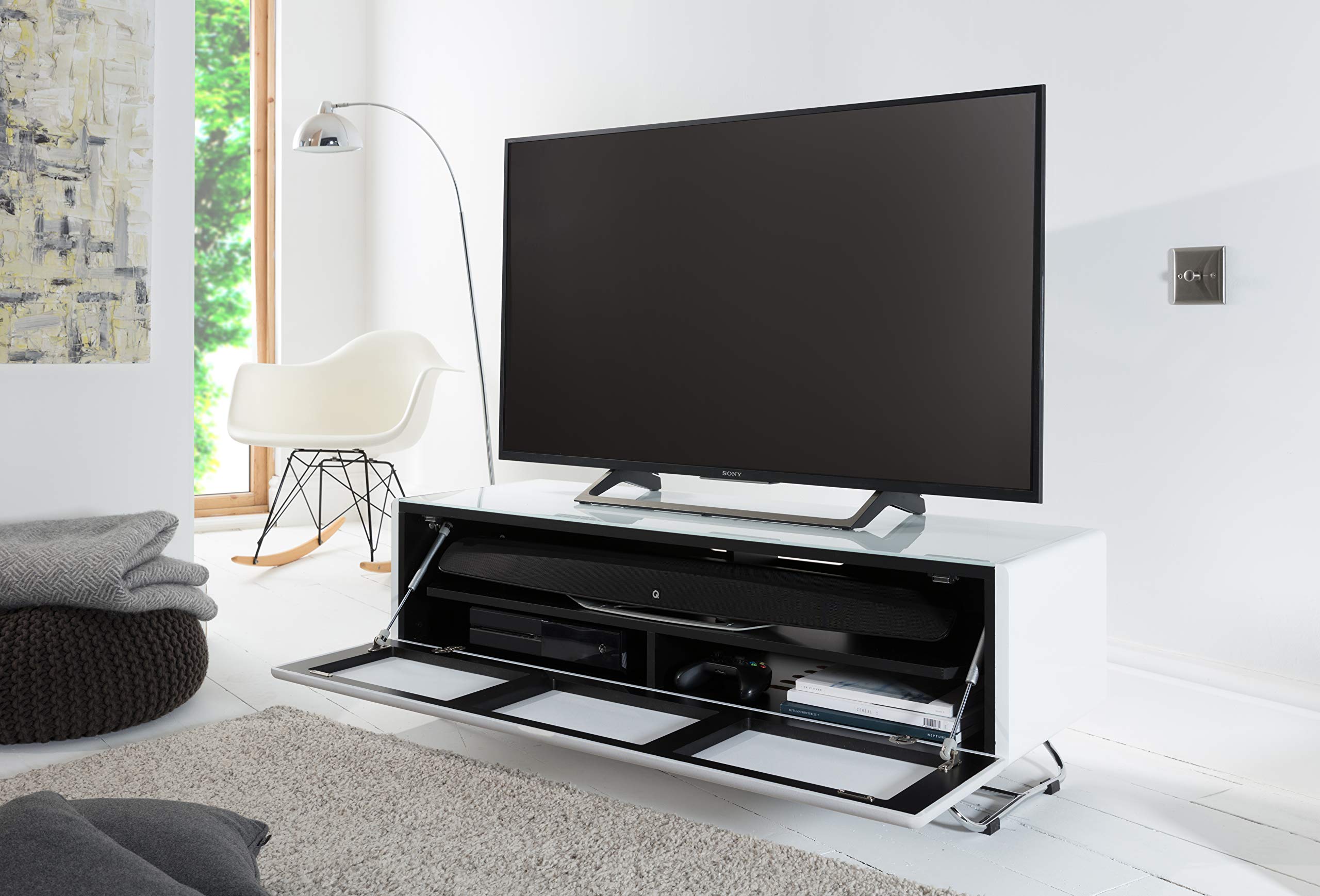 Alphason Chromium Concept TV Cabinet - Black