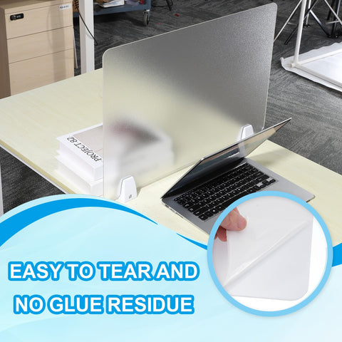 PATIKIL 40x60cm Desk Divider,2Set Desk Privacy Panel Acrylic Office Partition Boards Table Testing Dividers Panel Sneeze Guard Protective Shield for