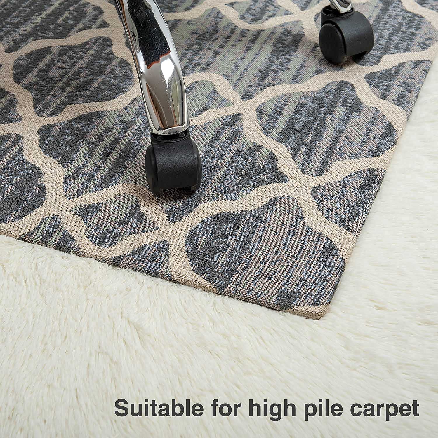 Luxury Office Chair Mat for Carpeted Floor, Desk Mat hardwood floors, 136x100cm Chair Mat Protector Carpet for Home Office, protects floors