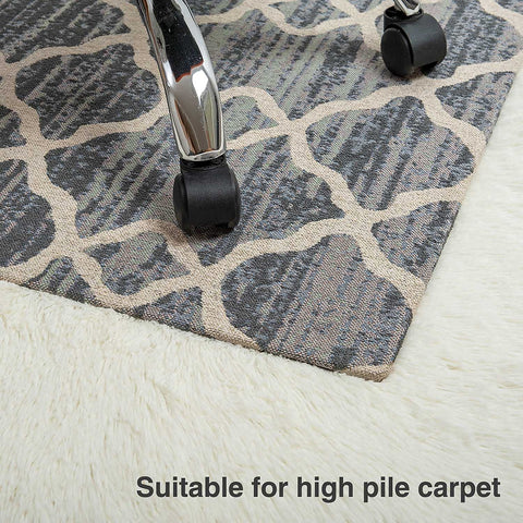 Luxury Office Chair Mat for Carpeted Floor, Desk Mat hardwood floors, 136x100cm Chair Mat Protector Carpet for Home Office, protects floors