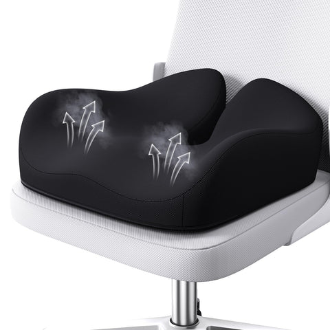 Benazcap Memory Foam Seat Cushion, Ergonomic Chair Cushion for Comfortable Sitting and Back Support, Perfect for Home and Office Chairs