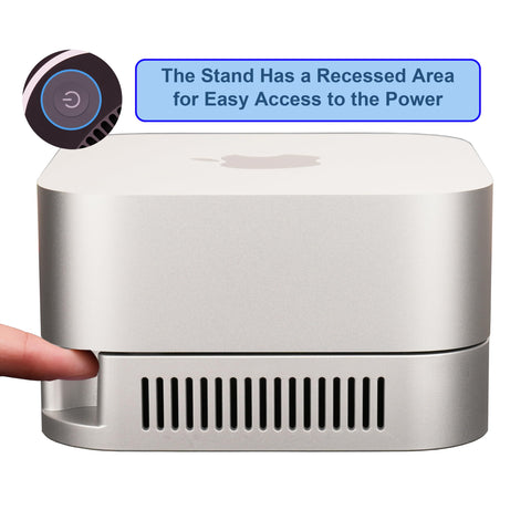 Psitek M4 M5 Mac mini Stand, Silver Holder for Mac mini 2024-2026 with Ventilation Heat Dissipation Cooling