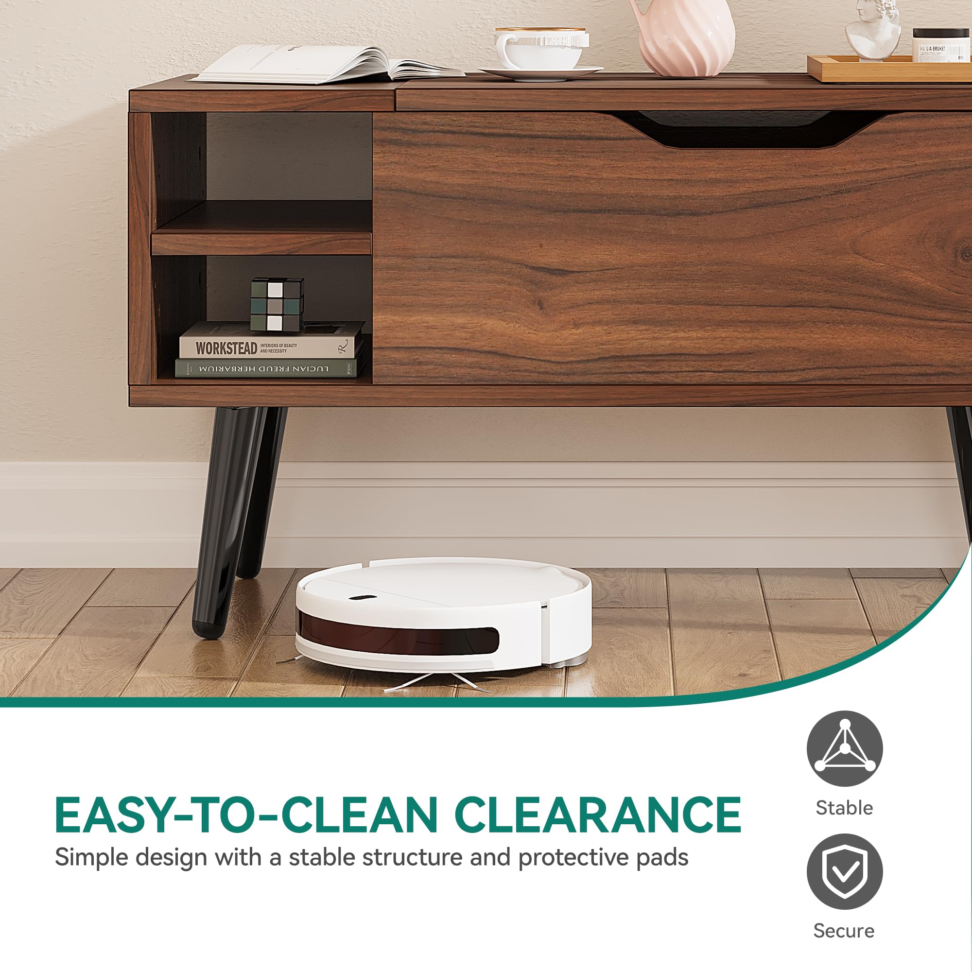 YITAHOME Lift Top Coffee Table with Hidden Compartment, Adjustable Storage Shelf, Spring Lifter, Coffee Table with Storage for Living Room