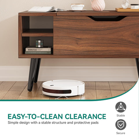 YITAHOME Lift Top Coffee Table with Hidden Compartment, Adjustable Storage Shelf, Spring Lifter, Coffee Table with Storage for Living Room
