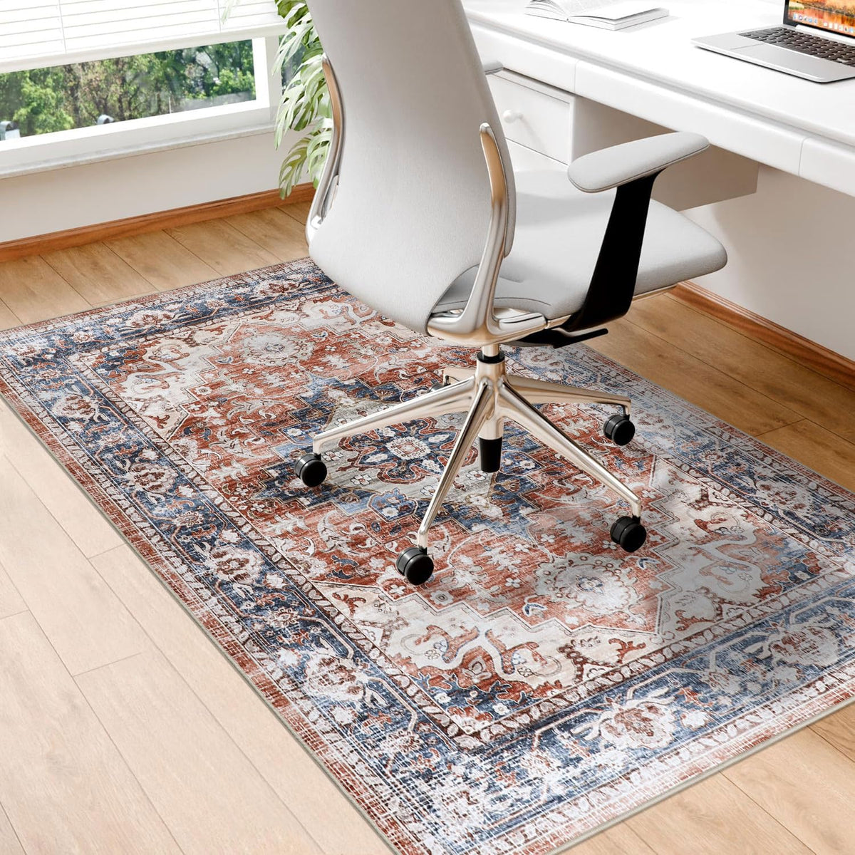 Homcomodar Office Chair Mat for Hardwood Floor 90x120cm, Computer Desk Chair Mat for Hard Floor
