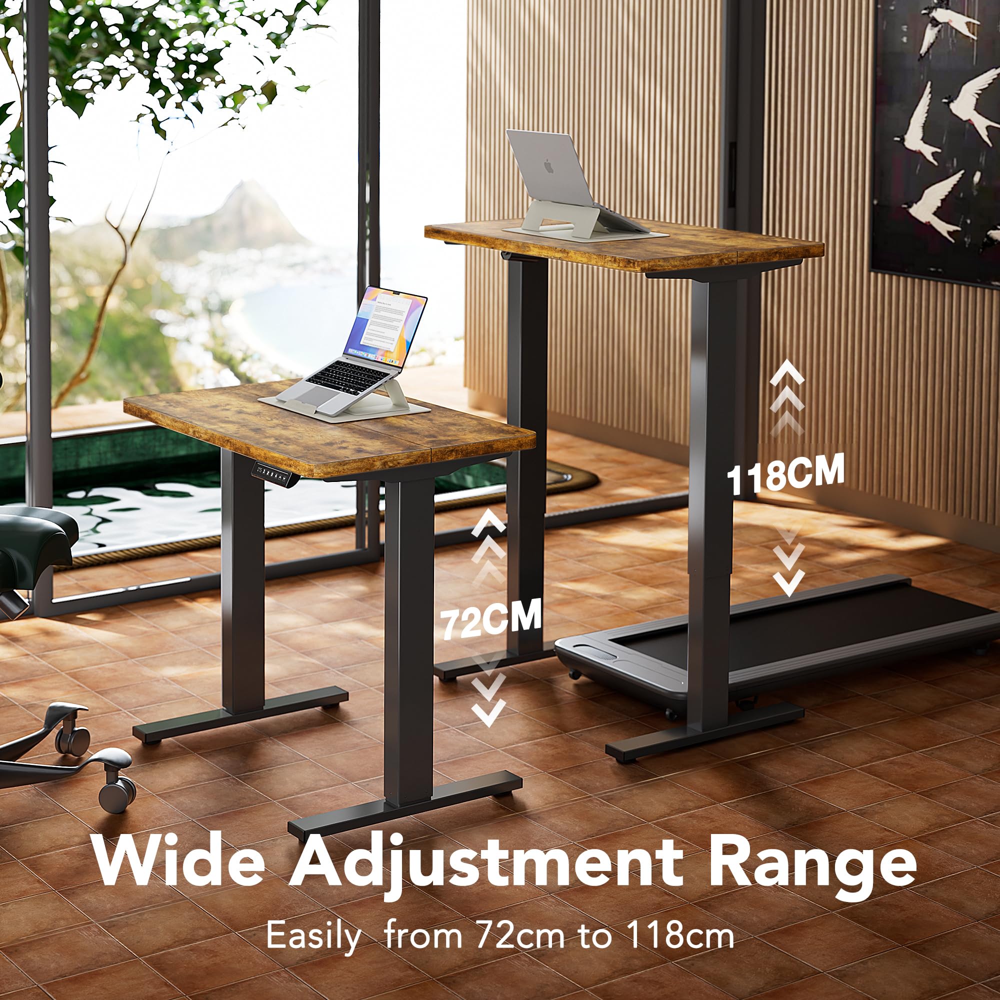 HUANUO Standing Desk 80x48cm mit 4 Memory height settings